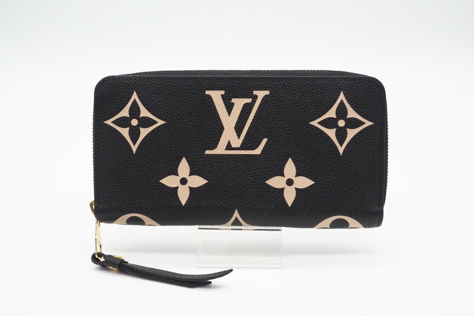 ☆安心の3大保証☆ Bランク ≪LOUIS VUITTON ルイ ヴィトン/ジッピーウォレット≫ M80481 バイカラー アンプラント ブラック ベージュ 送料無料【中古】