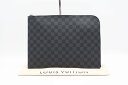 ☆安心の3大保証☆ ABランク ≪LOUIS VUITTON ルイ ヴィトン/L字ファスナークラッチバッグ≫ N41501 ダミエ グラフィット ポシェット ジュール GM【中古】