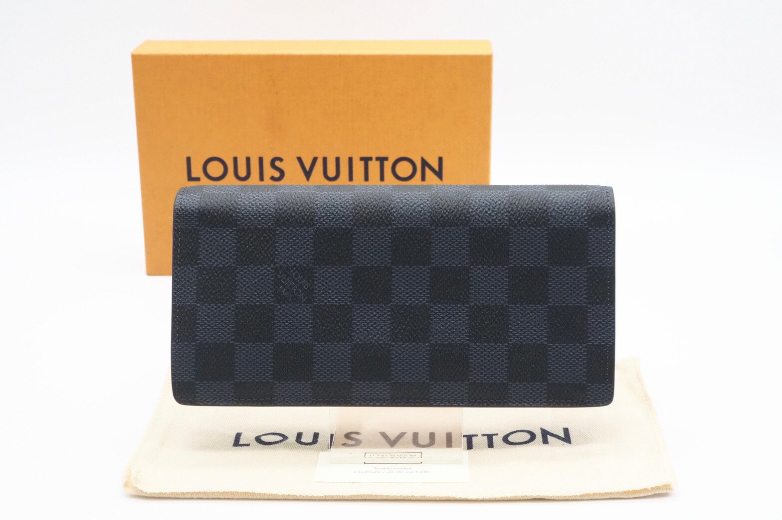 楽天リユースショップ BICLOCK☆安心の3大保証☆ Aランク ≪LOUIS VUITTON ルイ ヴィトン/二つ折り長財布≫ N63212 ダミエ コバルト ポルトフォイユ ブラザ ネイビー ブルー 送料無料【中古】