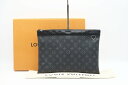 ☆安心の3大保証☆ Bランク ≪LOUIS VUITTON ルイ ヴィトン/クラッチバッグ≫ M62291 モノグラム エクリプス ポシェット ディスカバリー ブラック グレー【中古】