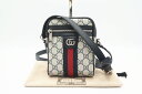 ☆安心の3大保証☆ ABランク ≪GUCCI グッチ/ショルダーバッグ≫ 598127 オフィディア GGショルダーバッグ GGスプリーム ネイビー グレー レッド【中古】