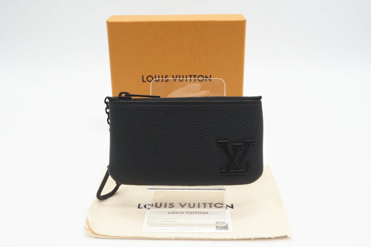 ☆安心の3大保証☆ ABランク ≪LOUIS VUITTON ルイ ヴィトン/コインケース≫ M31031 LV アエログラム ポシェット クレ ブラック 送料無料【中古】