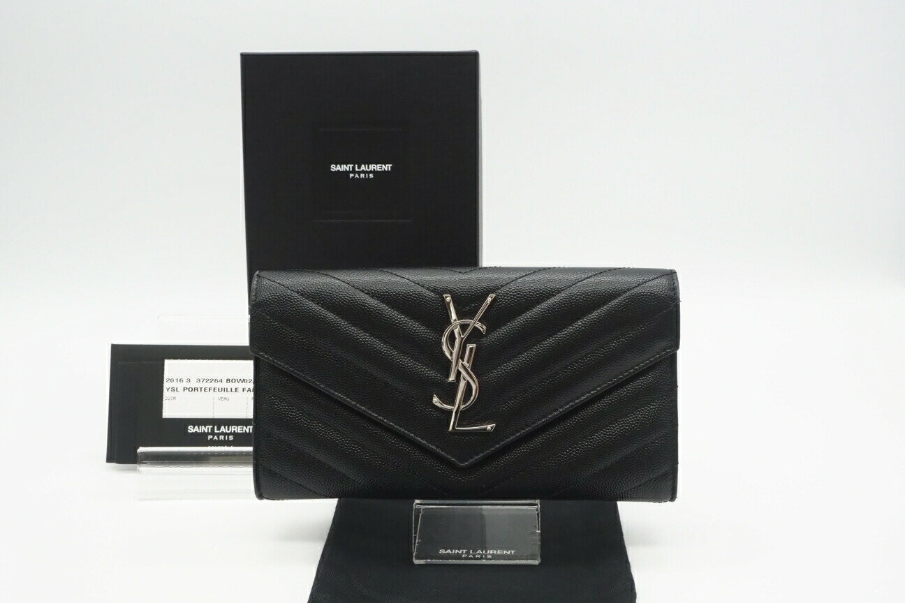 S3ۏ؁ BN SAINT LAURENT T[/܂蒷z 372264 mO [Wtbv EHbg ubN Vo[yÁz