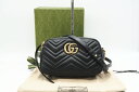 ☆安心の3大保証☆ Aランク ≪GUCCI グッチ/ショルダーバッグ≫ 447632 GGマーモント キルティング スモール レザー ブラック 美品 送料無料【中古】