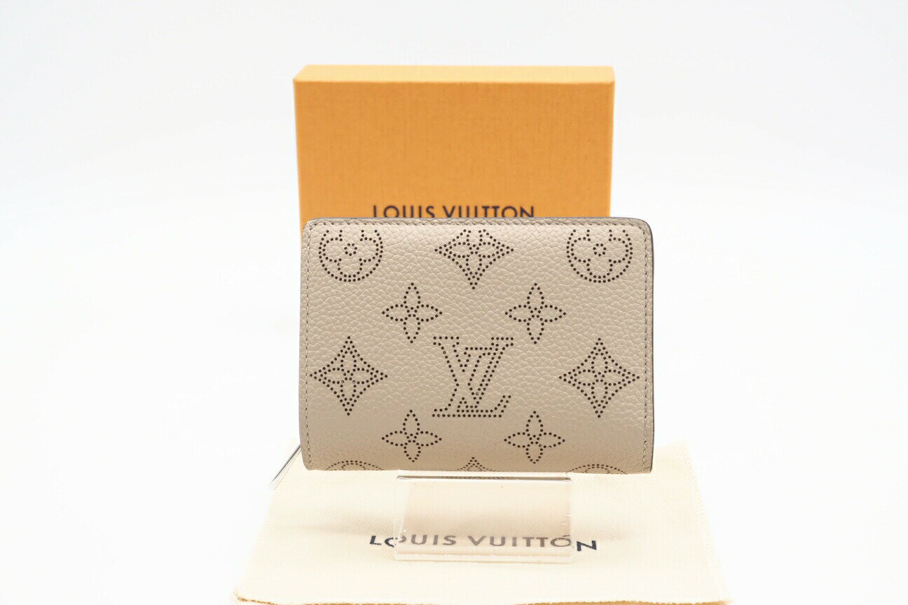 ☆安心の3大保証☆ ABランク ≪LOUIS VUITTON ルイ ヴィトン/二つ折り財布≫ M80817 マヒナ ポルトフォイユ クレア ガレ ベージュ 美品 送料無料【中古】