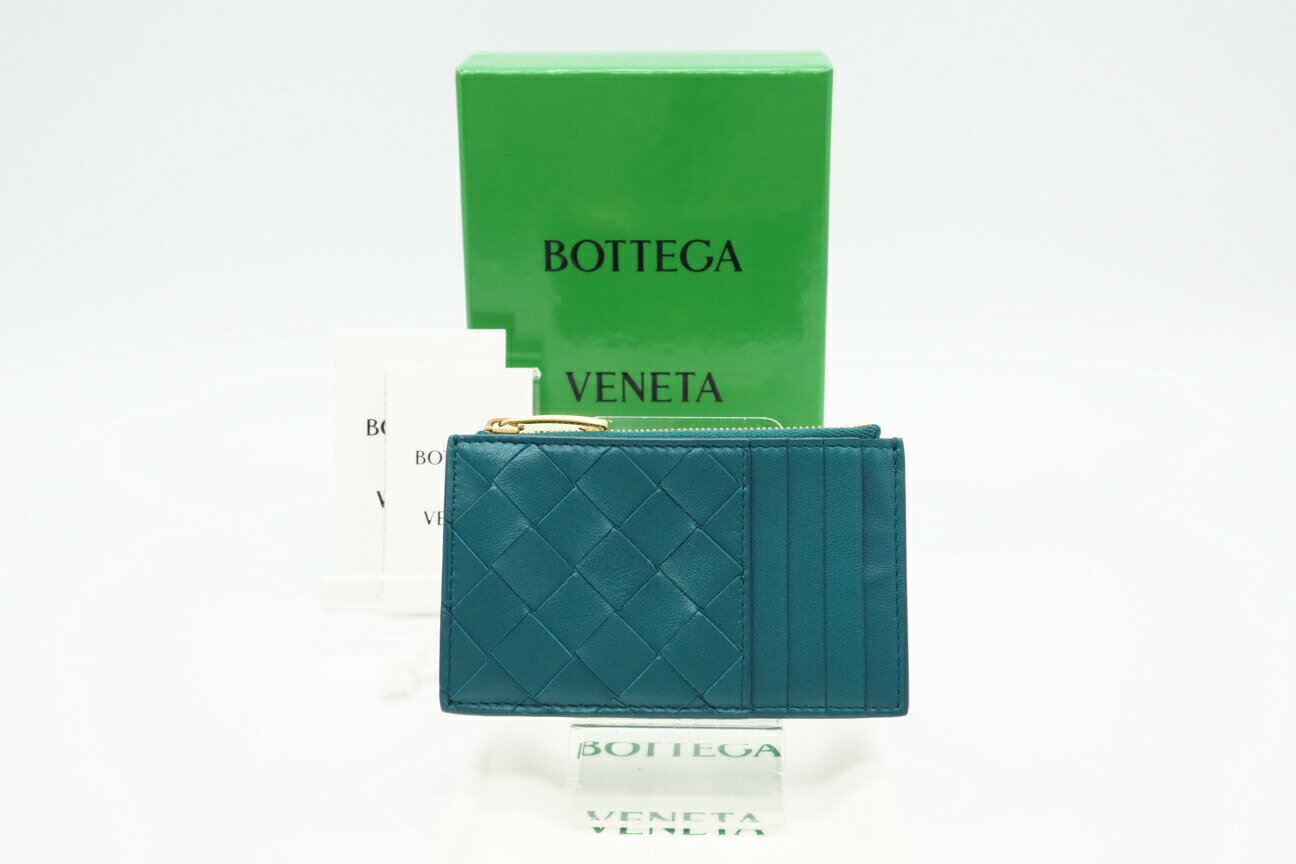 ☆安心の3大保証☆ Aランク ≪BOTTEGA VENETA ボッテガ ヴェネタ/コインケース≫ 609294 イントレチャート コインカードホルダー マラードブルー【中古】