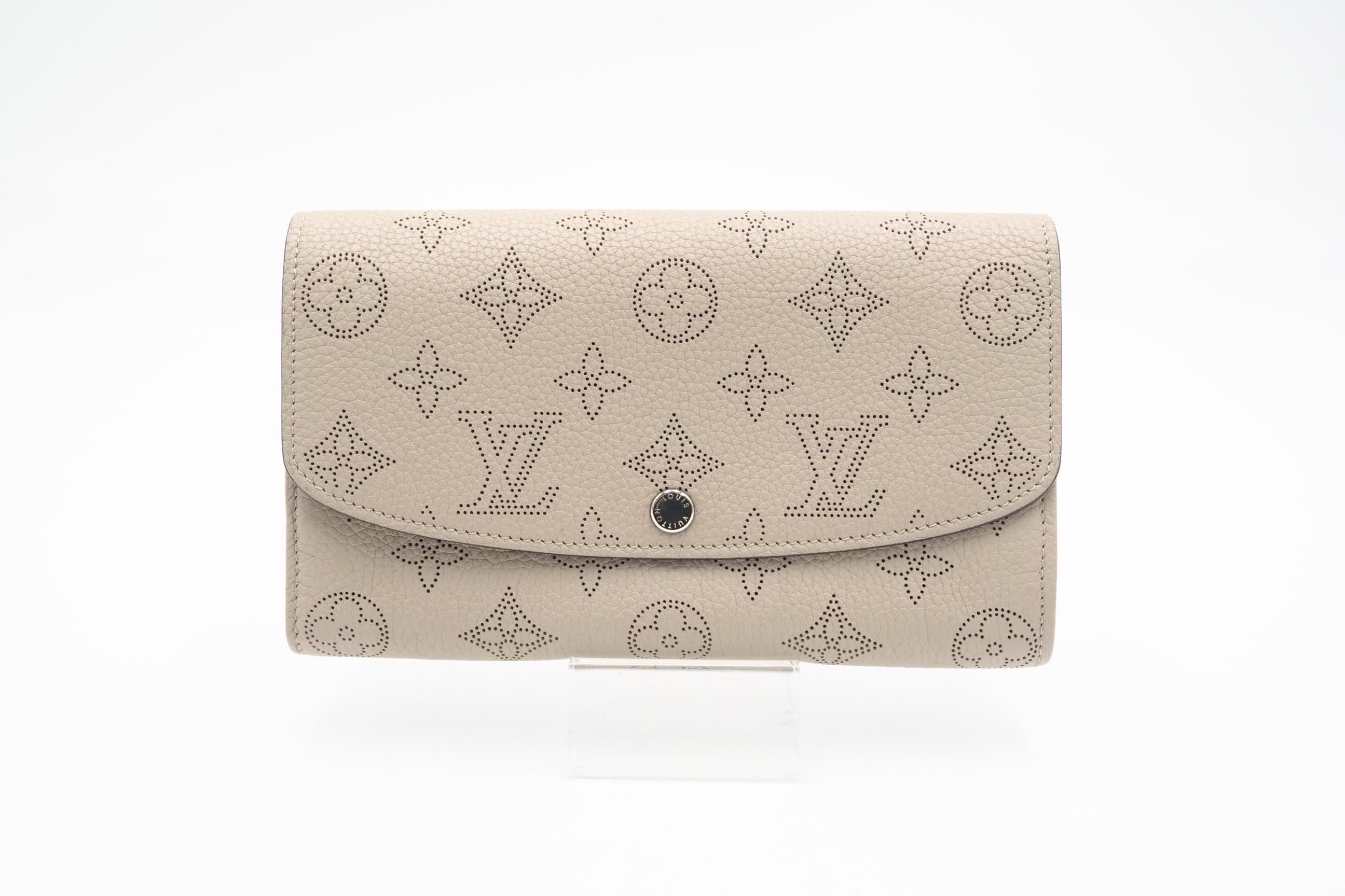 ☆安心の3大保証☆ ABランク ≪LOUIS VUITTON ルイ ヴィトン/二つ折り長財布≫ M60144 マヒナ ポルトフォイユ イリス ガレ ベージュ 美品 送料無料【中古】