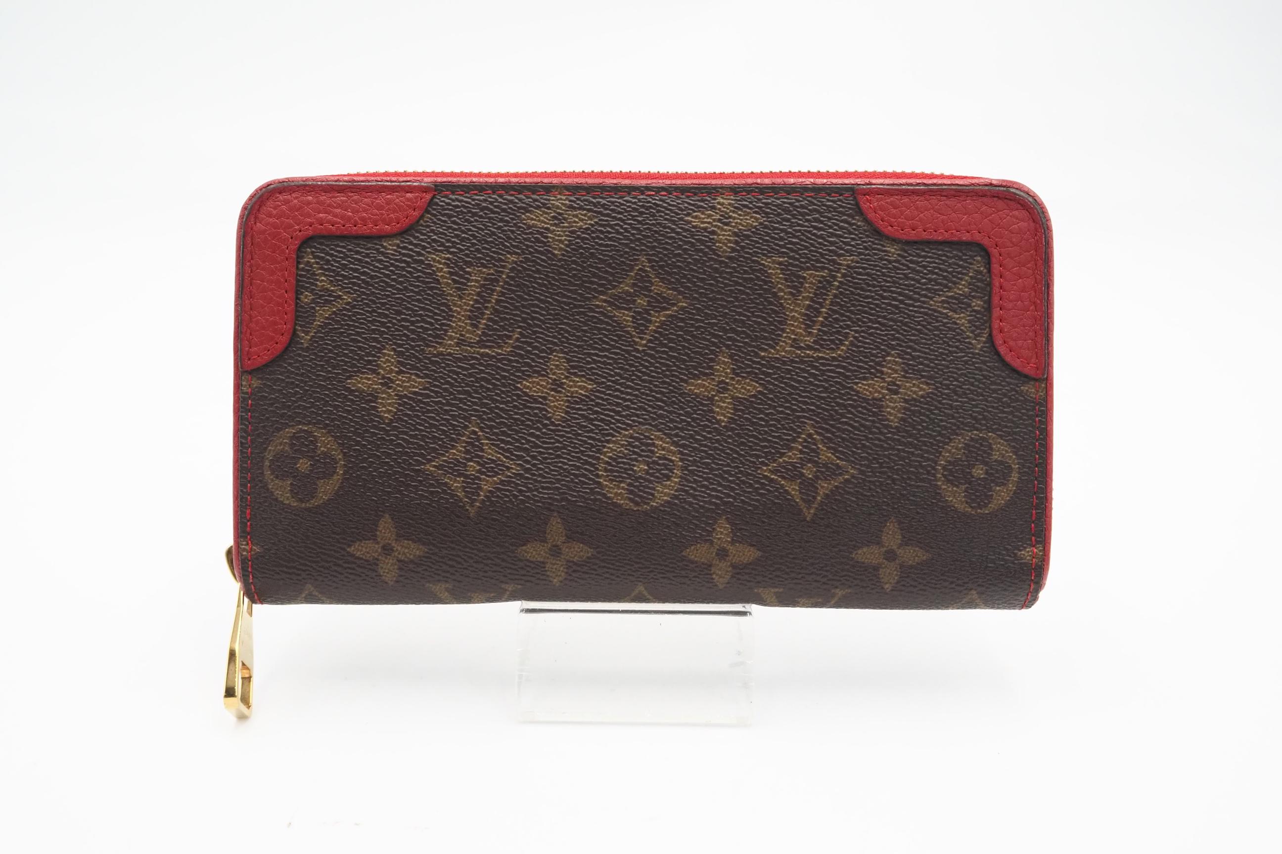 楽天リユースショップ BICLOCK☆安心の3大保証☆ Bランク ≪LOUIS VUITTON ルイ ヴィトン/ジッピーウォレット≫ M61854 モノグラム レティーロ スリーズ ブラウン レッド 送料無料【中古】