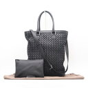 ☆安心の3大保証☆ ABランク ≪BOTTEGA VENETA ボッテガ ヴェネタ/2WAYバッグ≫ 641021 イントレチャート レザー ポーチ付き ブラッ...