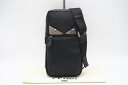 ☆安心の3大保証☆ Bランク ≪FENDI フェンディ/ボディバッグ≫ 7VZ033 モンスターバグズアイ ナイロン レザー ボディバッグ ブラック レッド 送...