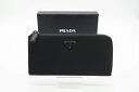 ☆安心の3大保証☆ ABランク ≪PRADA プラダ/L字ファスナー長財布≫ 2ML020 テスートトライアングルロゴ ナイロン ブラック 美品 送料無料【中古...
