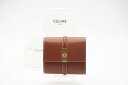 ☆安心の3大保証☆ ABランク ≪CELINE セリーヌ/三つ折り財布≫ 10F523CQ7.04LU サテンドカーフスキン スモール トリフォールドウォレット...