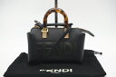 ☆安心の3大保証☆ Aランク ≪FENDI フェンディ/2WAYバッグ≫ 8BS067 バイザウェイ ミニ レザー ショルダーバッグ ブラック 黒 送料無料【中...