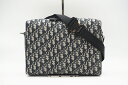 ☆安心の3大保証☆ Aランク ≪Dior ディオール/ショルダーバッグ≫ オブリーク ジャガード キャンバス レザー ベージュ ネイビー ブラック 送料無料【中...