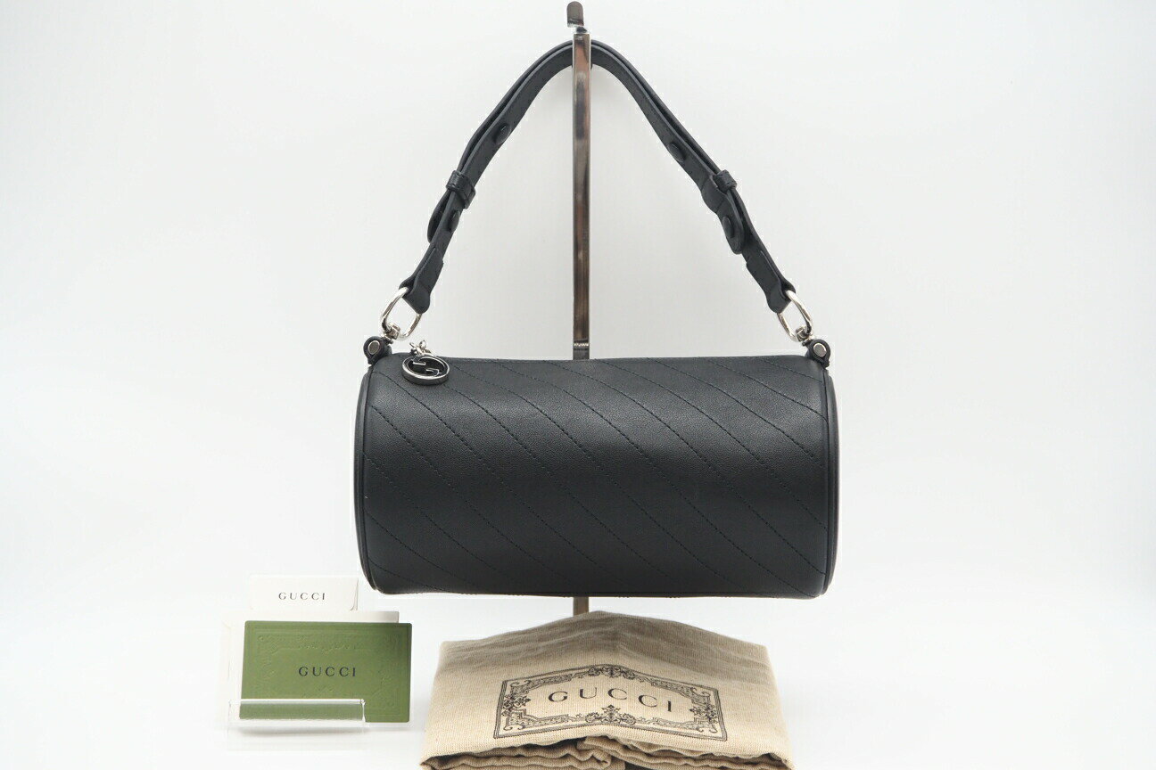 ☆安心の3大保証☆ Aランク ≪GUCCI グッチ/ショルダーバッグ≫ 760170 ブロンディ レザー ハンドバッグ ブラック 黒 革 極美品 送料無料【中古】