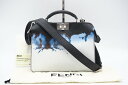 ☆安心の3大保証☆ ABランク ≪FENDI フェンディ/2WAYバッグ≫ 7VA530 ピーカブーアイシーユー スモール ブラック ホワイト マルチカラー 送...
