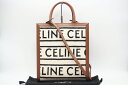☆安心の3大保証☆ABランク ≪CELINE セリーヌ /2WAYバッグ≫ 19208 2EFY ファブリック レザー スモールバーティカル CELINE ロゴ...