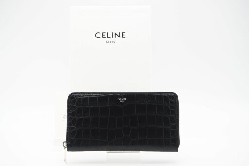 ☆安心の3大保証☆ ABランク ≪CELINE セリーヌ/ラウンドファスナー長財布≫ 10B553 クロコダイル型押し カーフスキン ラージ ジップドウォレット【中古】 ☆安心の3大保証☆ ABランク ≪CELINE セリーヌ/ラウンドファスナー長財布≫ 10B553 クロコダイル型押し カーフスキン ラージ ジップドウォレット【中古】