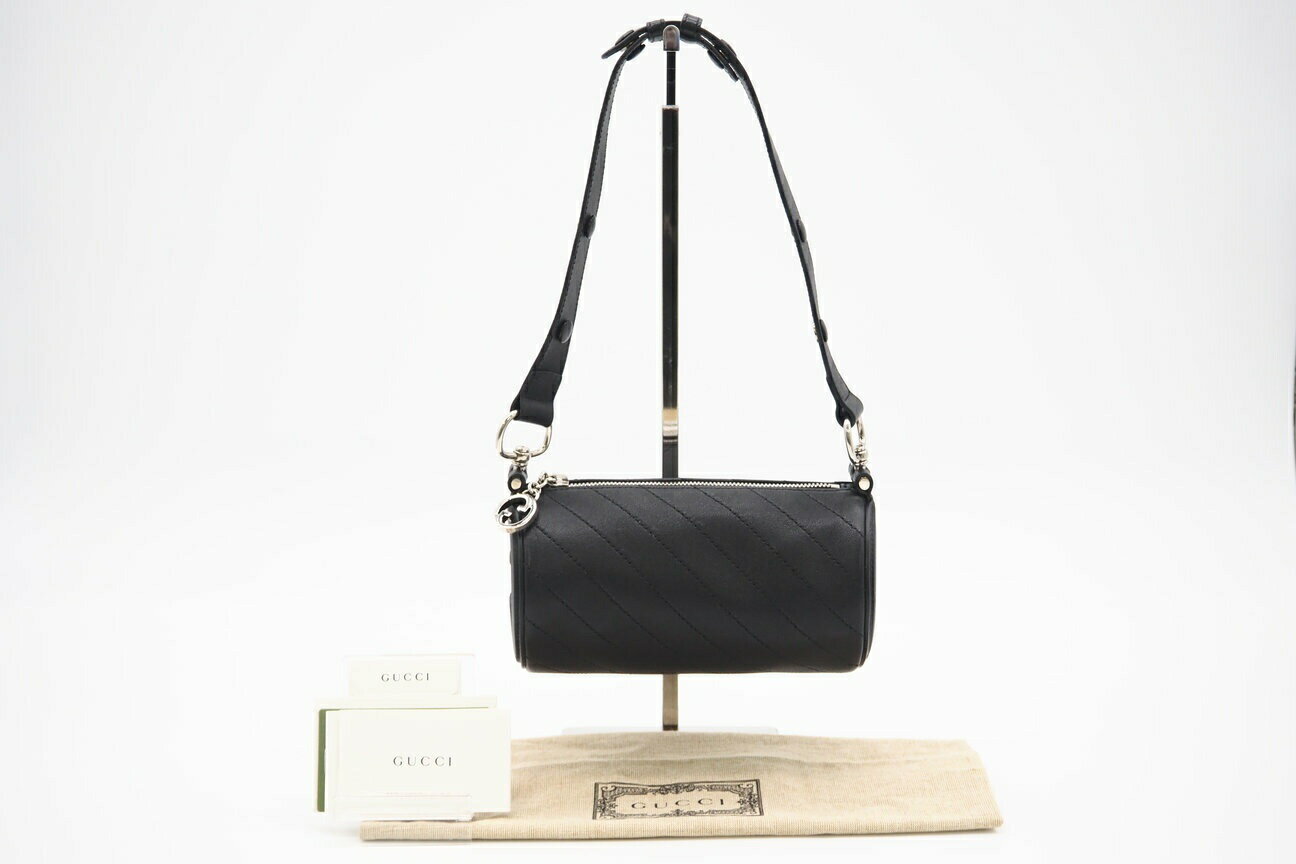 E, H, I, Y - ★3日以内返品可★ 極美品 GUCCI グッチ ブロンディ ミニ ワンショルダー 760170 ショルダーバッグ ブラック レザー レディース【中古】