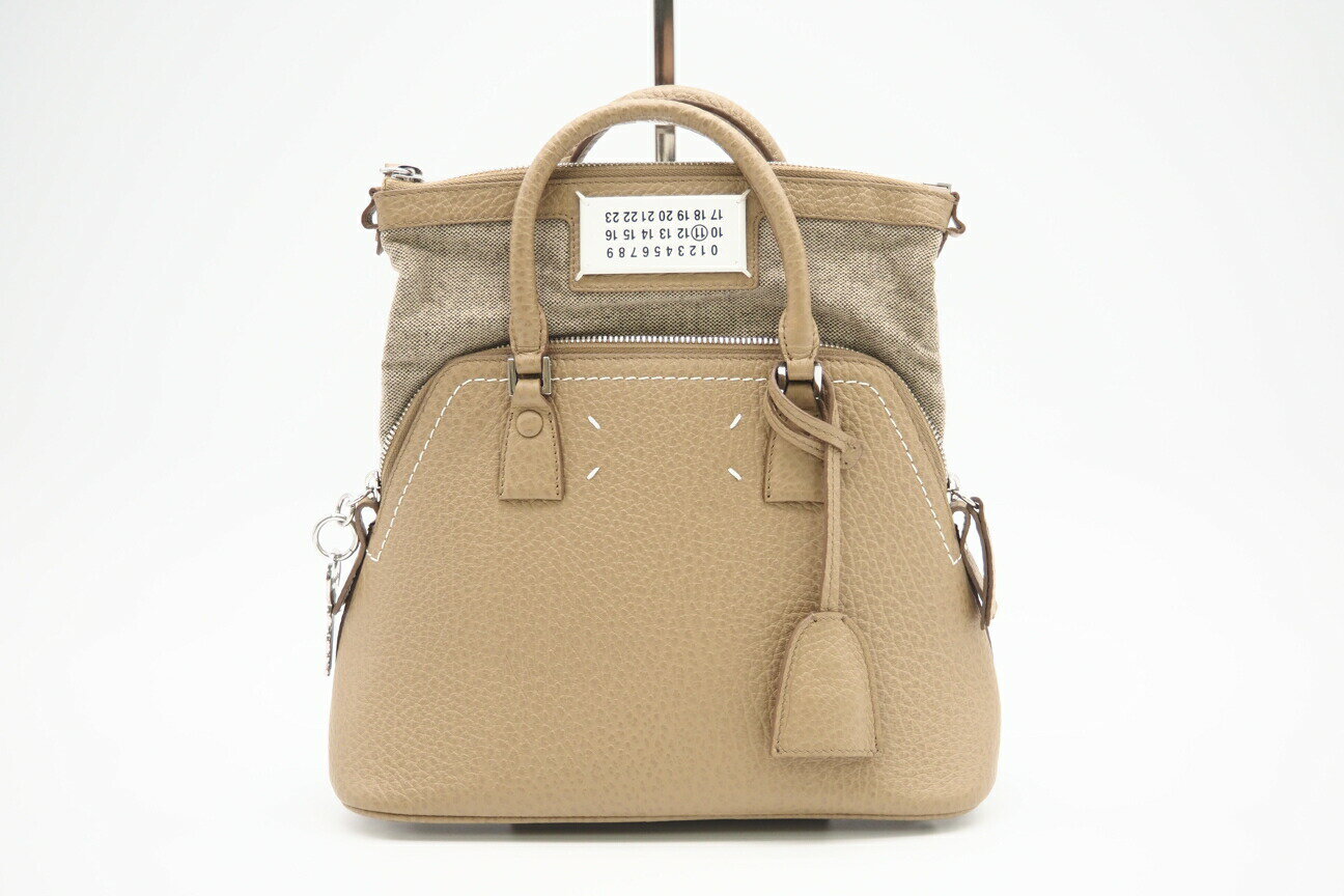 Rakuten - ★3日以内返品可★ 美品 MAISON MARGIELA メゾンマルジェラ レザー 5AC ミニバッグ S56WG0082 ハンドバッグ ベージュ レザー レディース【中古】