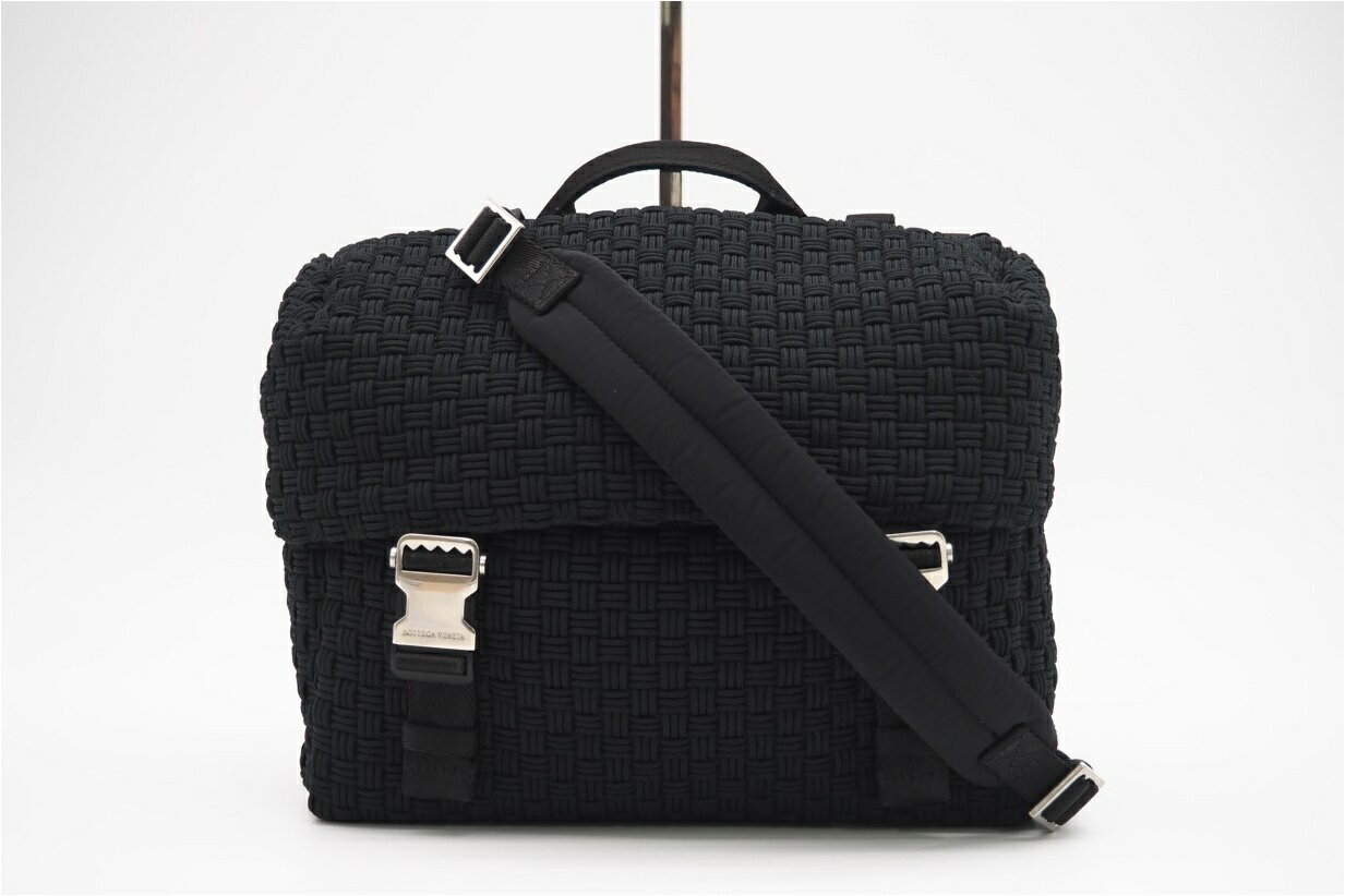 Rakuten - ★3日以内返品可★ 極美品 BOTTEGAVENETA ボッテガヴェネタ イントレチャート小 テクニカルコードナイロン ポスティーノバッグ 776523 V0VG4 8803 2wayショルダーバッグ ブラック ナイロン メンズ【中古】
