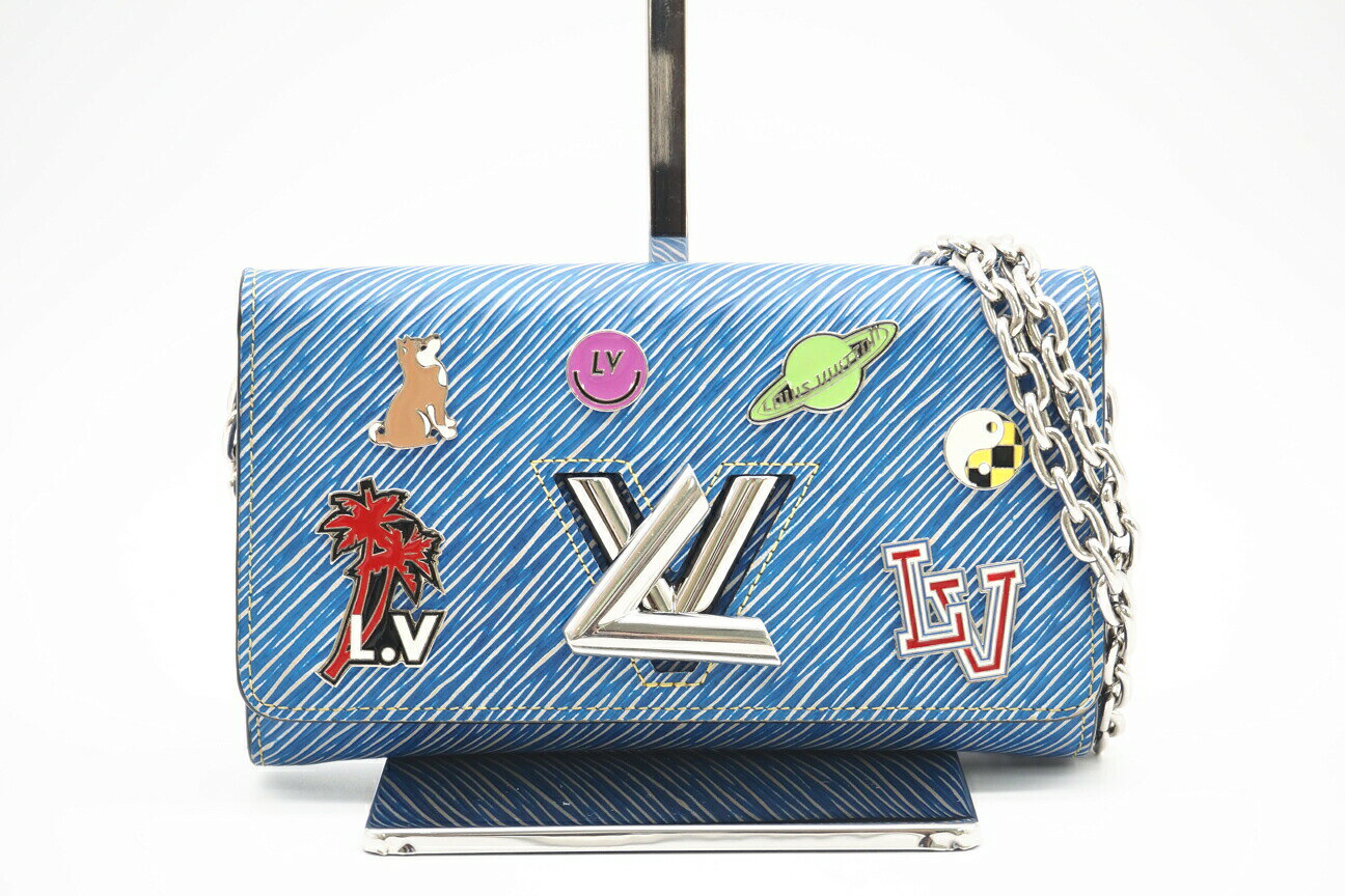 Rakuten - ★3日以内返品可★ 美品 LOUIS VUITTON ルイ・ヴィトン エピデニム ポルトフォイユ チェーンウォレット M62732 2wayショルダーバッグ ブルー デニム レディース【中古】