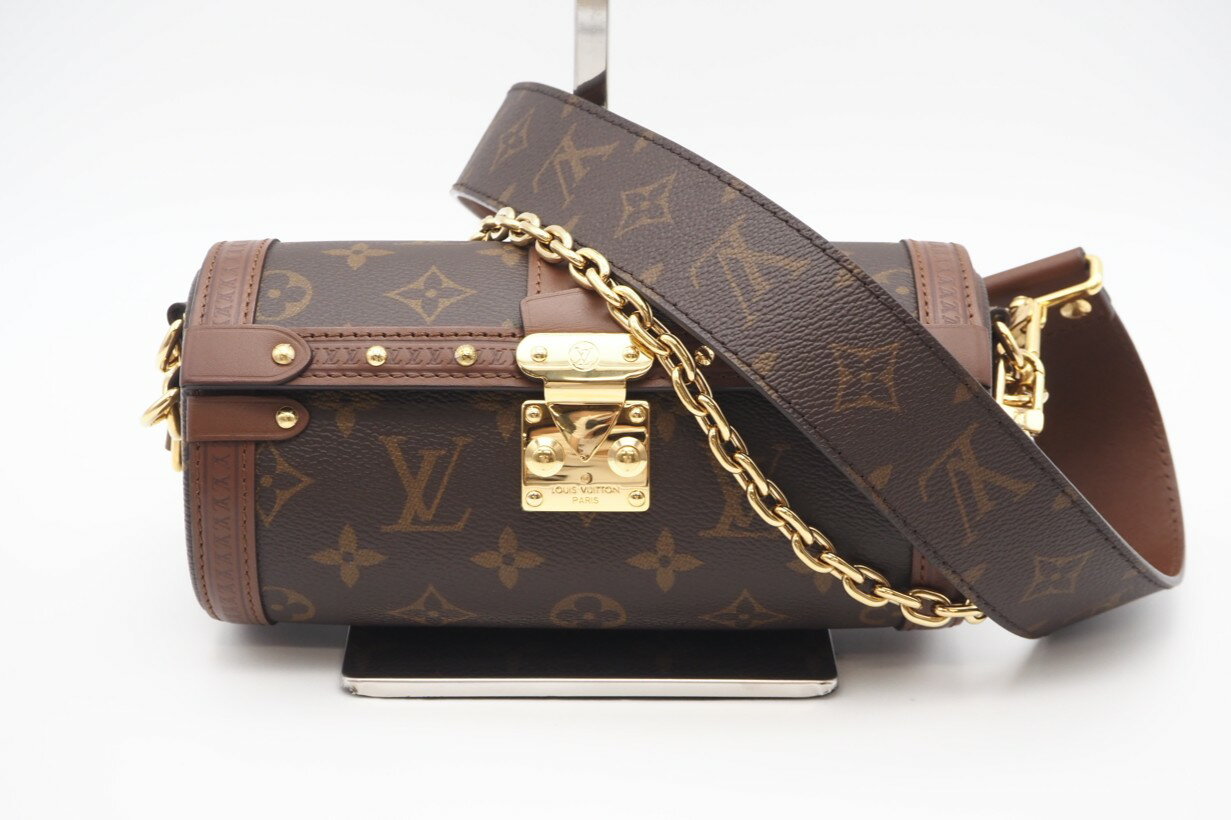 ★3日以内返品可★ 極美品 LOUIS VUITTON ルイ・ヴィトン モノグラム パピヨントランク M57835 2wayショルダーバッグ ブラウン コーティングキャンバス レディース【中古】