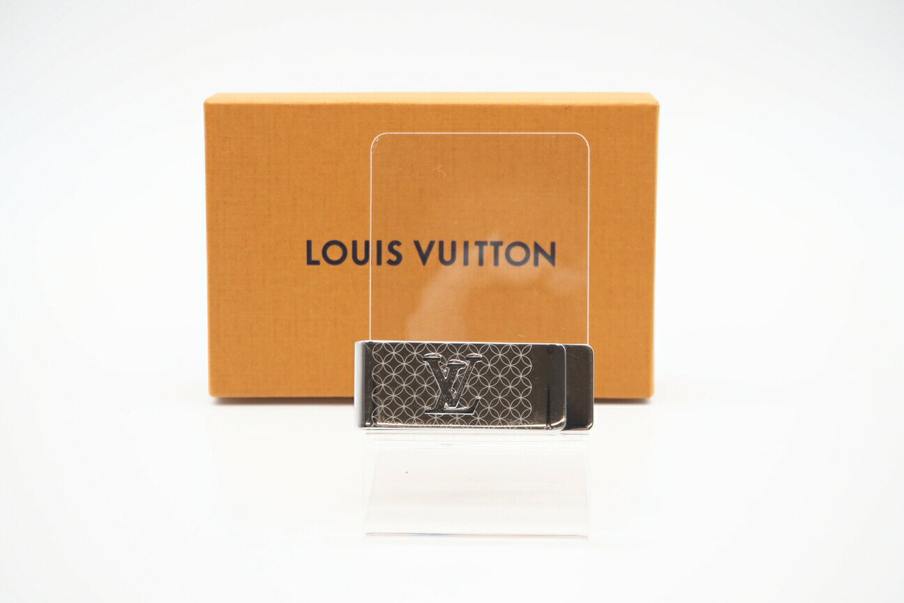 ★3日以内返品可★ 美品 LOUIS VUITTON ルイ・ヴィトン スティール ビルクリップ シャンゼリゼ マネークリップ M65041 マネークリップ シルバー スチール メンズ【中古】