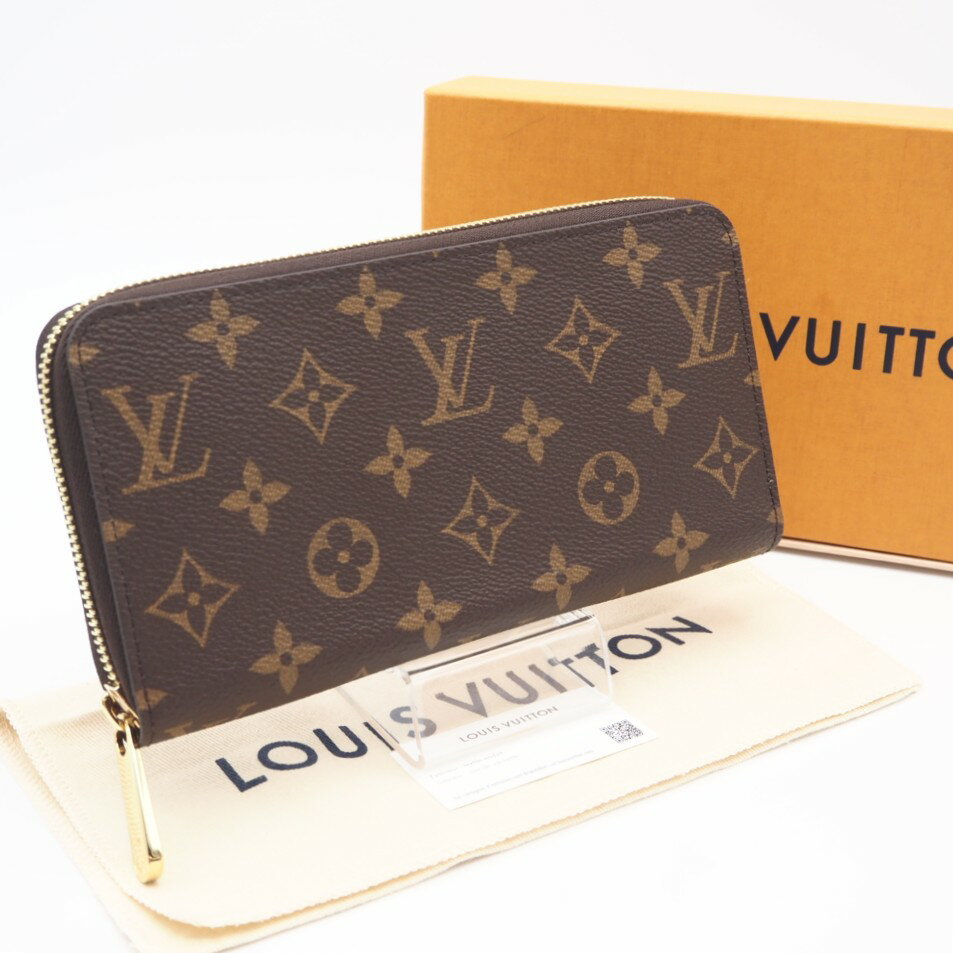 Rakuten - ★3日以内返品可★ 極美品 LOUIS VUITTON ルイ・ヴィトン モノグラム ジッピーウォレット M42616 長財布 ブラウン コーティングキャンバス レディース【中古】