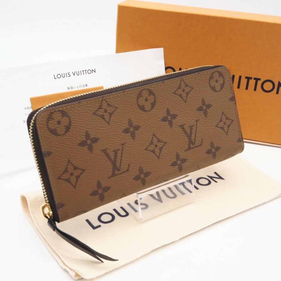 Rakuten - ★3日以内返品可★ 極美品 LOUIS VUITTON ルイ・ヴィトン リバース ポルトフォイユ クレマンス M82336 長財布 ベージュ コーティングキャンバス レディース【中古】