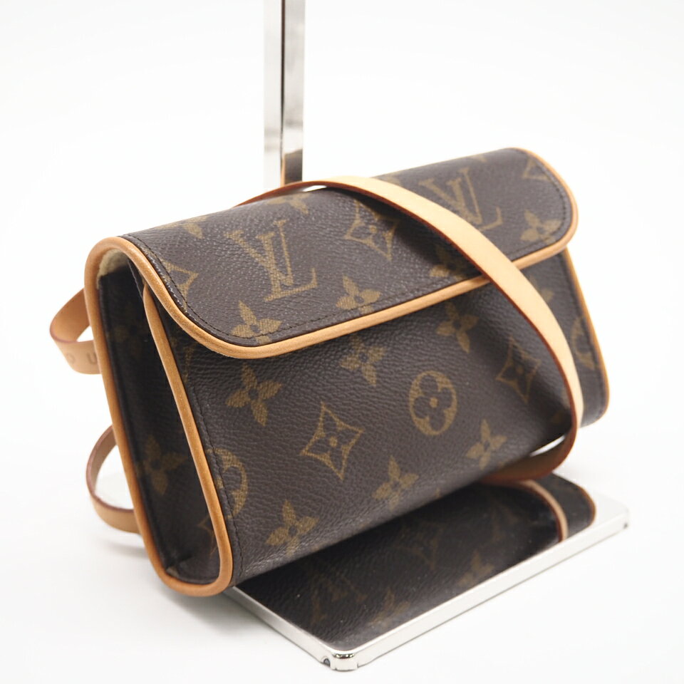 Rakuten - ★3日以内返品可★ LOUIS VUITTON ルイ・ヴィトン モノグラム ポシェットフロランティーヌ M51855 ショルダーバッグ ブラウン コーティングキャンバス レザー レディース【中古】