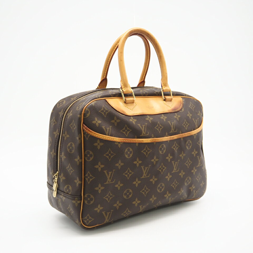 Rakuten - ★3日以内返品可★ LOUIS VUITTON ルイ・ヴィトン モノグラム ドーヴィル M47270 ハンドバッグ ブラウン コーティングキャンバス レザー レディース【中古】