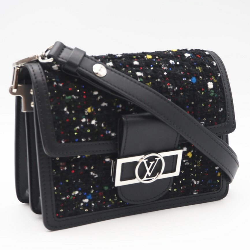 ★3日以内返品可★ 美品 LOUIS VUITTON ルイ・ヴィトン ツイード スパンコール ドーフィーヌ MINI M55491 ショルダーバッグ ブラック マルチカラー ツイード スパンコール カーフレザー レディース 楽天市場】ツイード（ブランドルイ・ヴィトン）（バッグ・小物