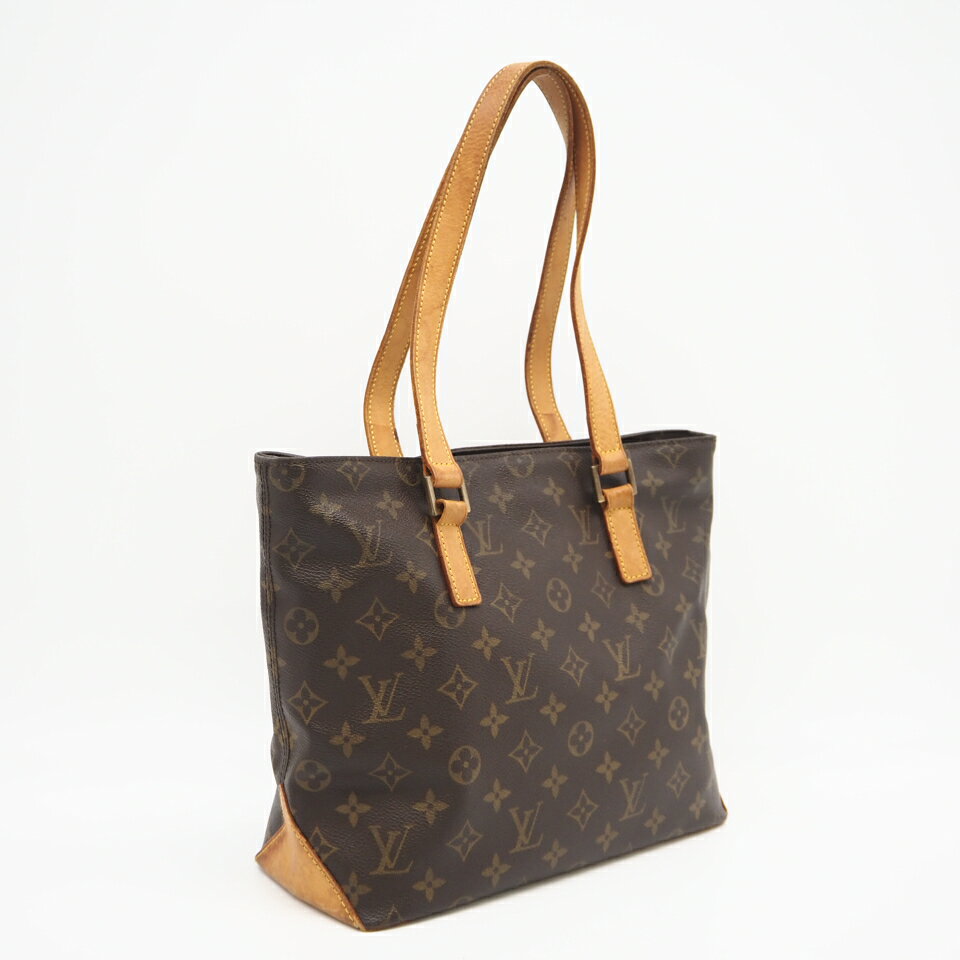 Rakuten - ★3日以内返品可★ LOUIS VUITTON ルイ・ヴィトン モノグラム カバピアノ M51148 ハンドバッグ ブラウン コーティングキャンバス レザー レディース【中古】