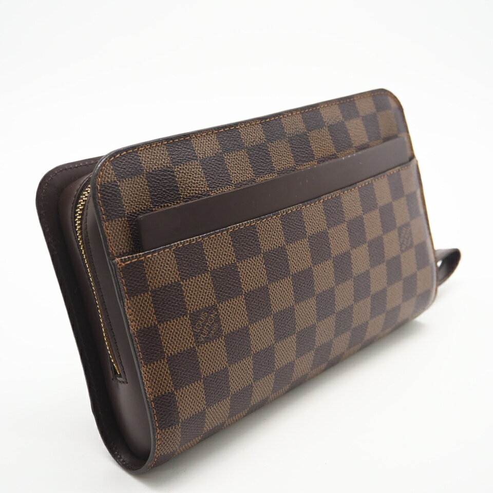 ★3日以内返品可★ LOUIS VUITTON ルイ・ヴィトン モノグラム サンルイ N51993 セカンドバッグ ブラウン コーティングキャンバス レザー メンズ【中古】