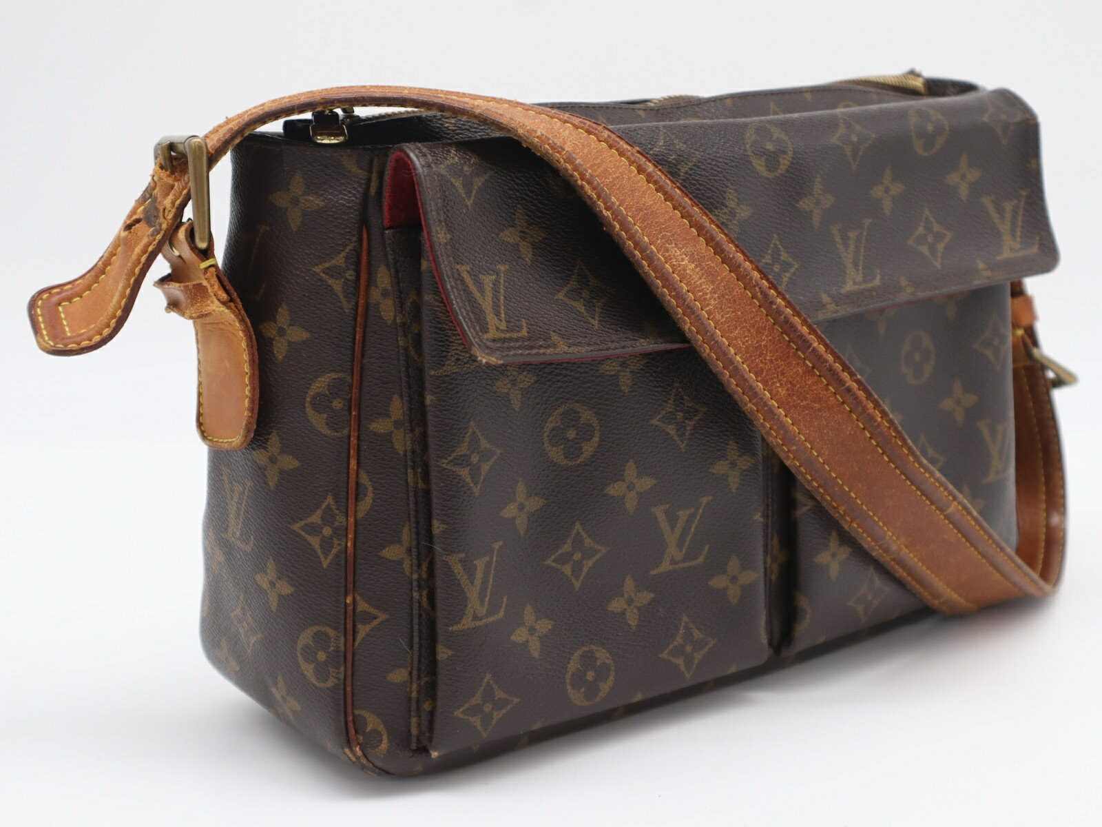 Rakuten - ★3日以内返品可★ LOUIS VUITTON ルイ・ヴィトン モノグラム キャンバス ヴィバ シテGM M51163 ショルダーバッグ ブラウン コーティングキャンバス レザー レディース【中古】