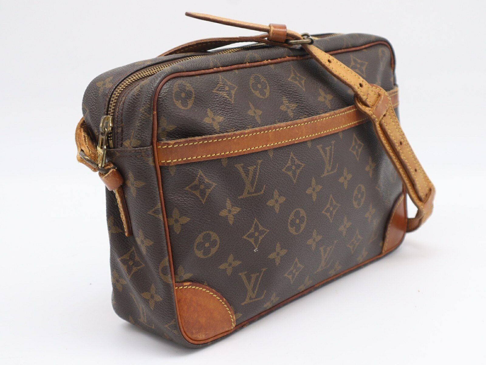 ★3日以内返品可★ LOUIS VUITTON ルイ・ヴィトン モノグラム キャンバス トロカデロGM M51272 ショルダーバッグ ブラウン コーティングキャンバス レザー レディース
