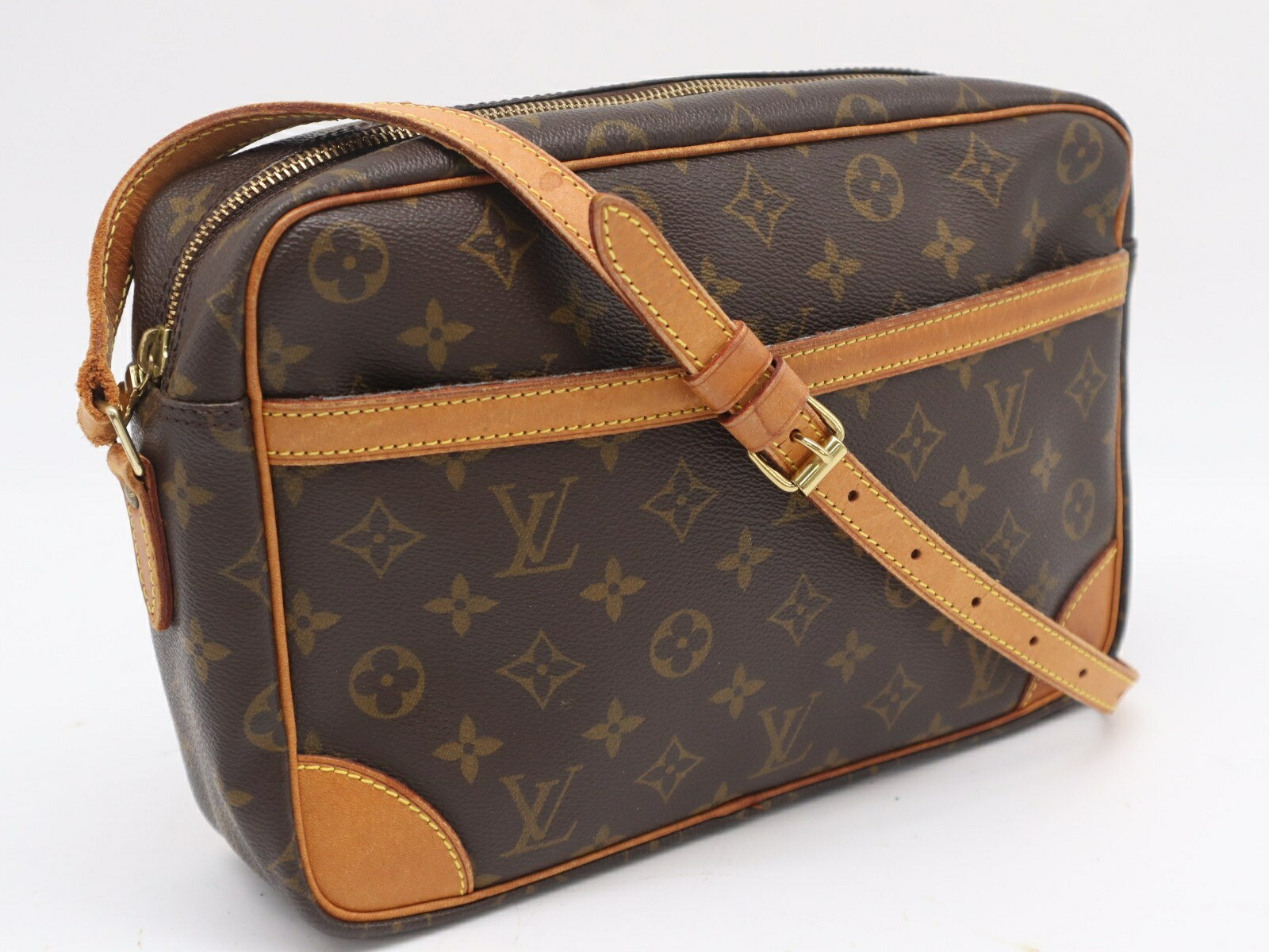 Rakuten - ★3日以内返品可★ LOUIS VUITTON ルイ・ヴィトン モノグラム キャンバス トロカデロGM M51272 ハンドバッグ ブラウン コーティングキャンバス レザー レディース【中古】