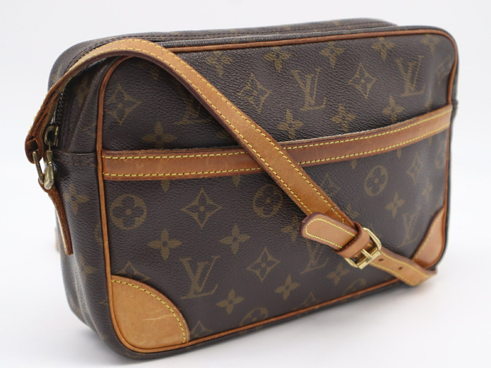 乐天商城 - ★3日以内返品可★ LOUIS VUITTON ルイ・ヴィトン モノグラム キャンバス トロカデロPM M51274 ショルダーバッグ ブラウン コーティングキャンバス レザー レディース【中古】
