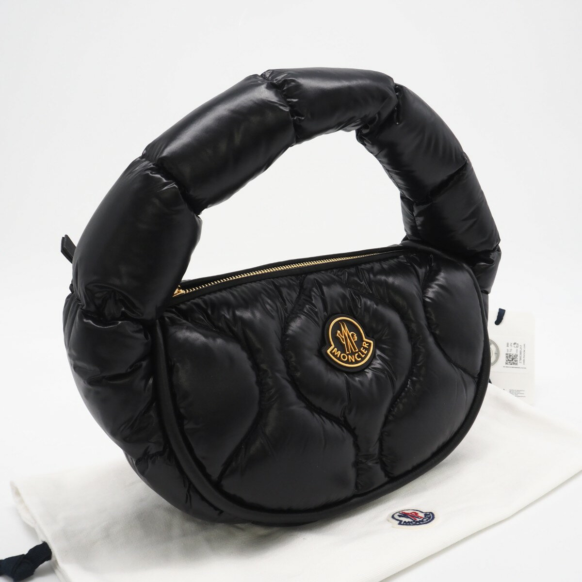 乐天商城 - ★3日以内返品可★ 未使用 MONCLER モンクレール ポリアミド ホーボー ハンド 5C00001M2974999 ハンドバッグ ブラック ナイロン レディース【中古】