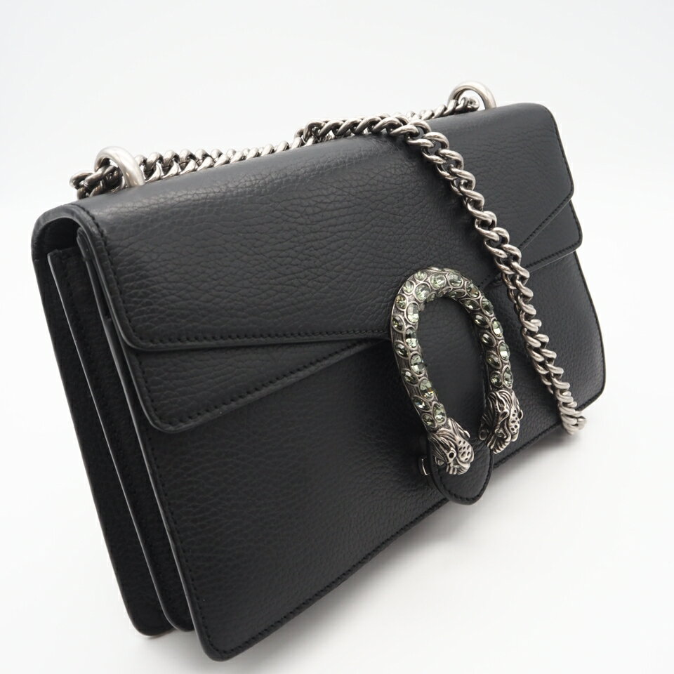 GUCCI - ★3日以内返品可★ 美品 GUCCI グッチ ディオニュソス チェーンショルダーバッグ 400249 ショルダーバッグ ブラック レザー レディース【中古】