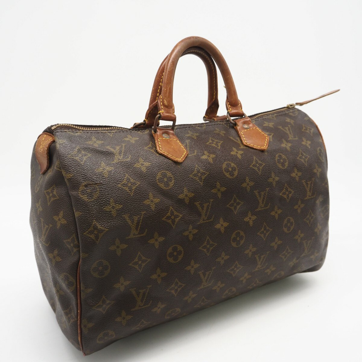 Rakuten - ★3日以内返品可★ LOUIS VUITTON ルイ・ヴィトン モノグラム キャンバス スピーディ35 M41524 ハンドバッグ ブラウン コーティングキャンバス レザー レディース【中古】