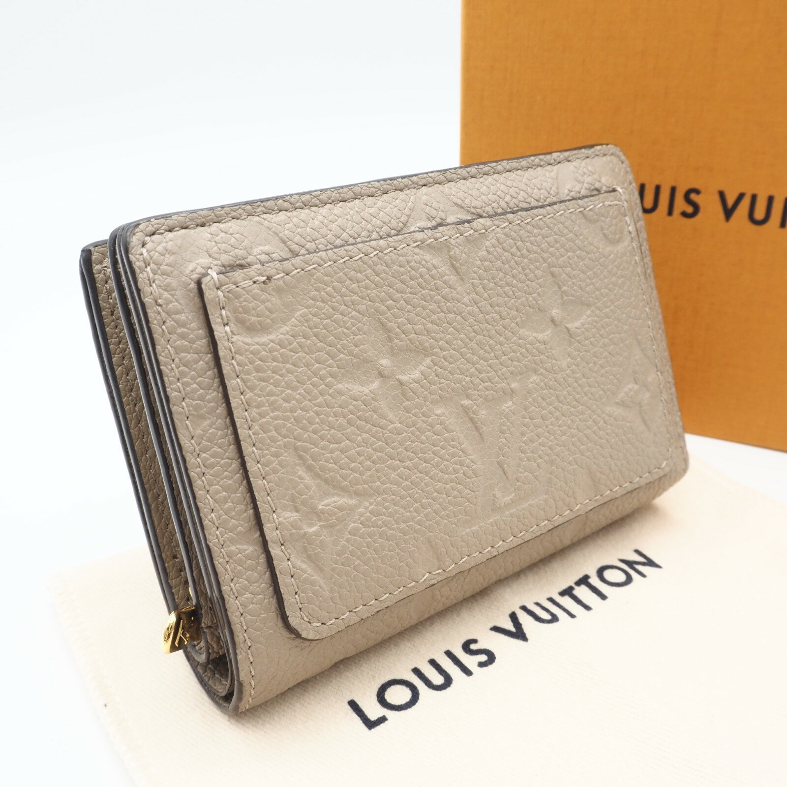 Louis Vuitton 二つ折り財布 ベージュ LOUIS VUITTON - ルイヴィトン ポルトフォイユ・ルー 二つ折り財布