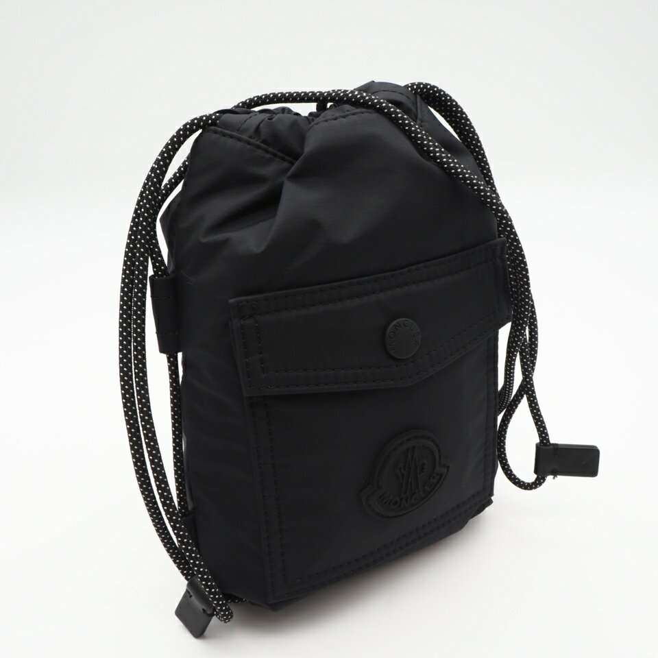 MONCLER ショルダーバッグ ボディー ロゴ ウエスト ブラック メンズ 黒 モンクレール MONCLER ボディバッグ ブラック メンズ MONCLER 5M00005