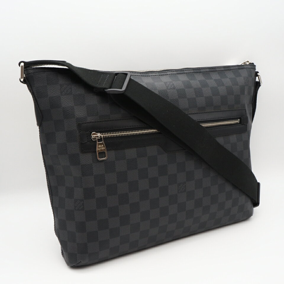 Rakuten - ★3日以内返品可★ 美品 LOUIS VUITTON ルイ・ヴィトン ダミエ グラフィット ミックMM N41106 ショルダーバッグ ブラック キャンバス メンズ【中古】