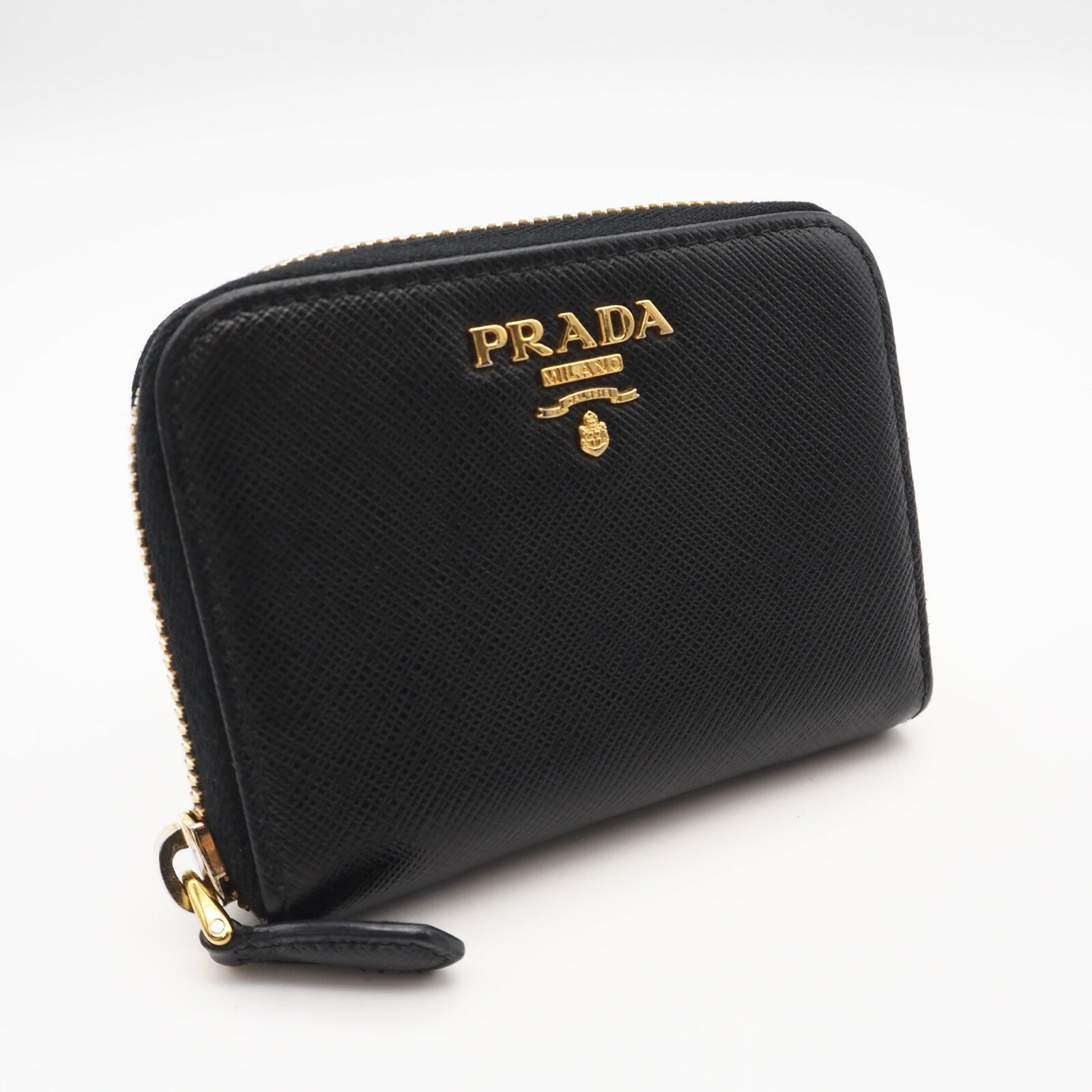 PRADA - ★3日以内返品可★ PRADA プラダ サフィアーノ レザー コインケース 1MM268 コインケース ブラック サフィアーノ レディース【中古】