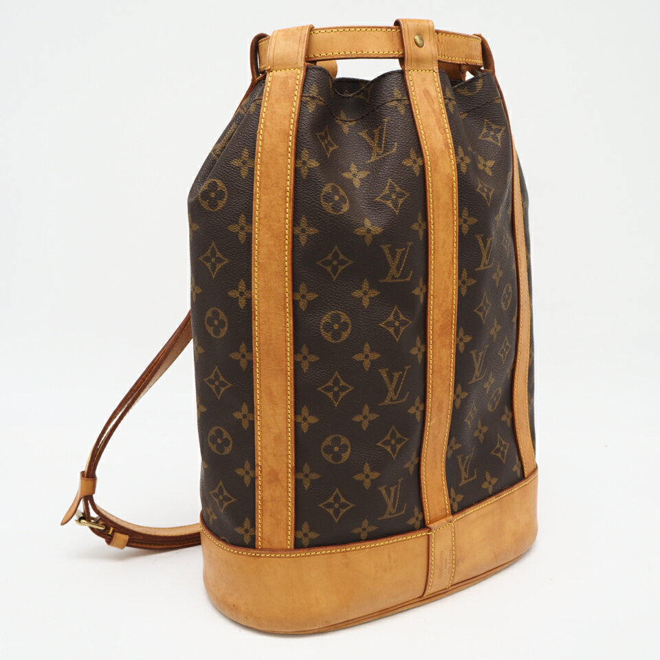 Rakuten - ★3日以内返品可★ LOUIS VUITTON ルイ・ヴィトン モノグラム キャンバス ランドネPM M42243 ショルダーバッグ ブラウン コーティングキャンバス レザー レディース【中古】