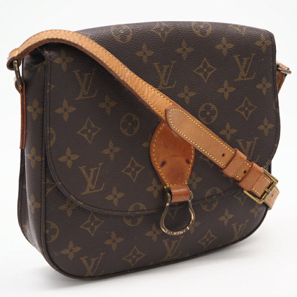 樂天商城 - ★3日以内返品可★ LOUIS VUITTON ルイ・ヴィトン モノグラム キャンバス サンクルーGM M51242 ショルダーバッグ ブラウン コーティングキャンバス レザー レディース【中古】