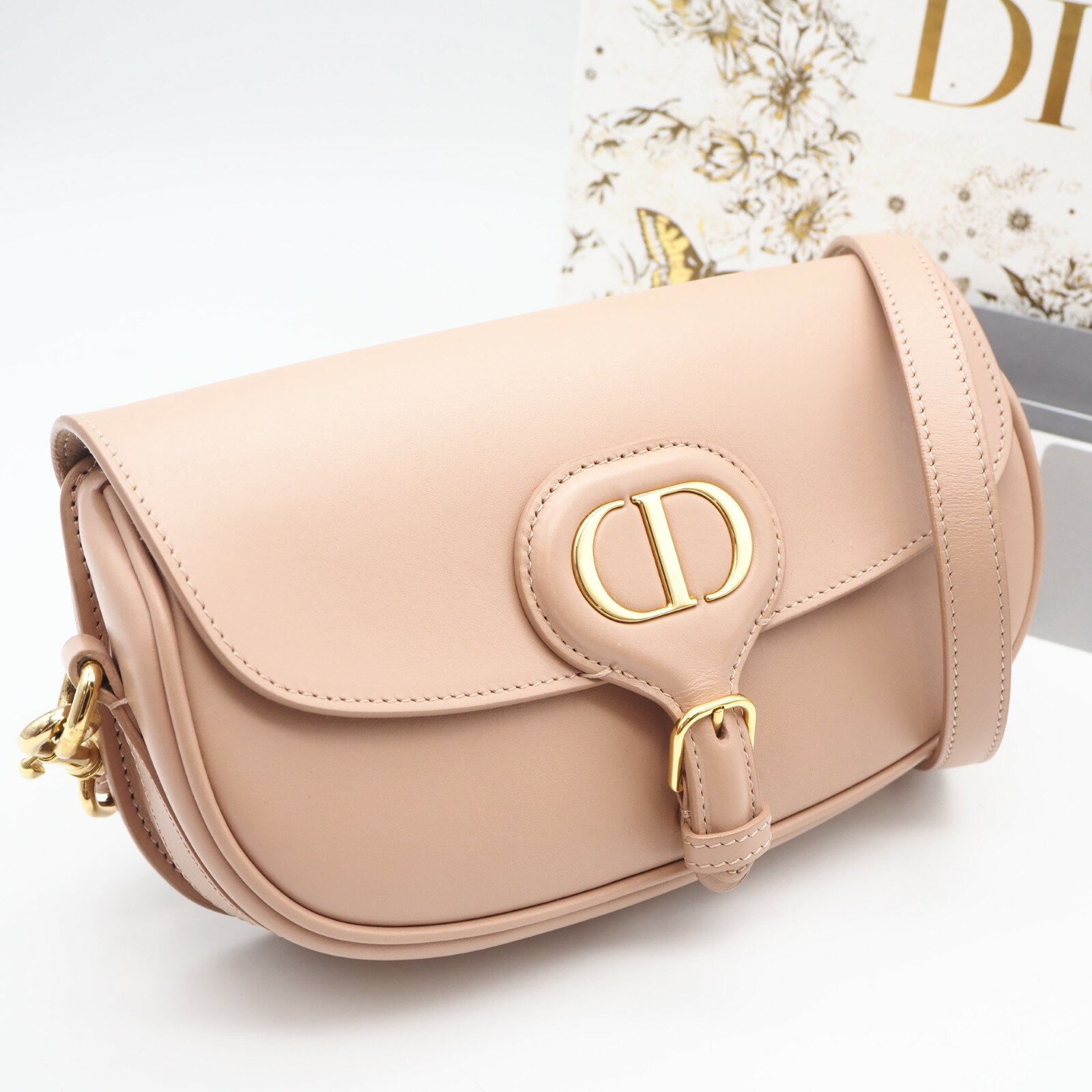Rakuten - ★3日以内返品可★ 美品 Christian Dior クリスチャンディオール ボビー イーストウェストバッグ M9327UMOL ショルダーバッグ ピンクベージュ カーフレザー レディース【中古】