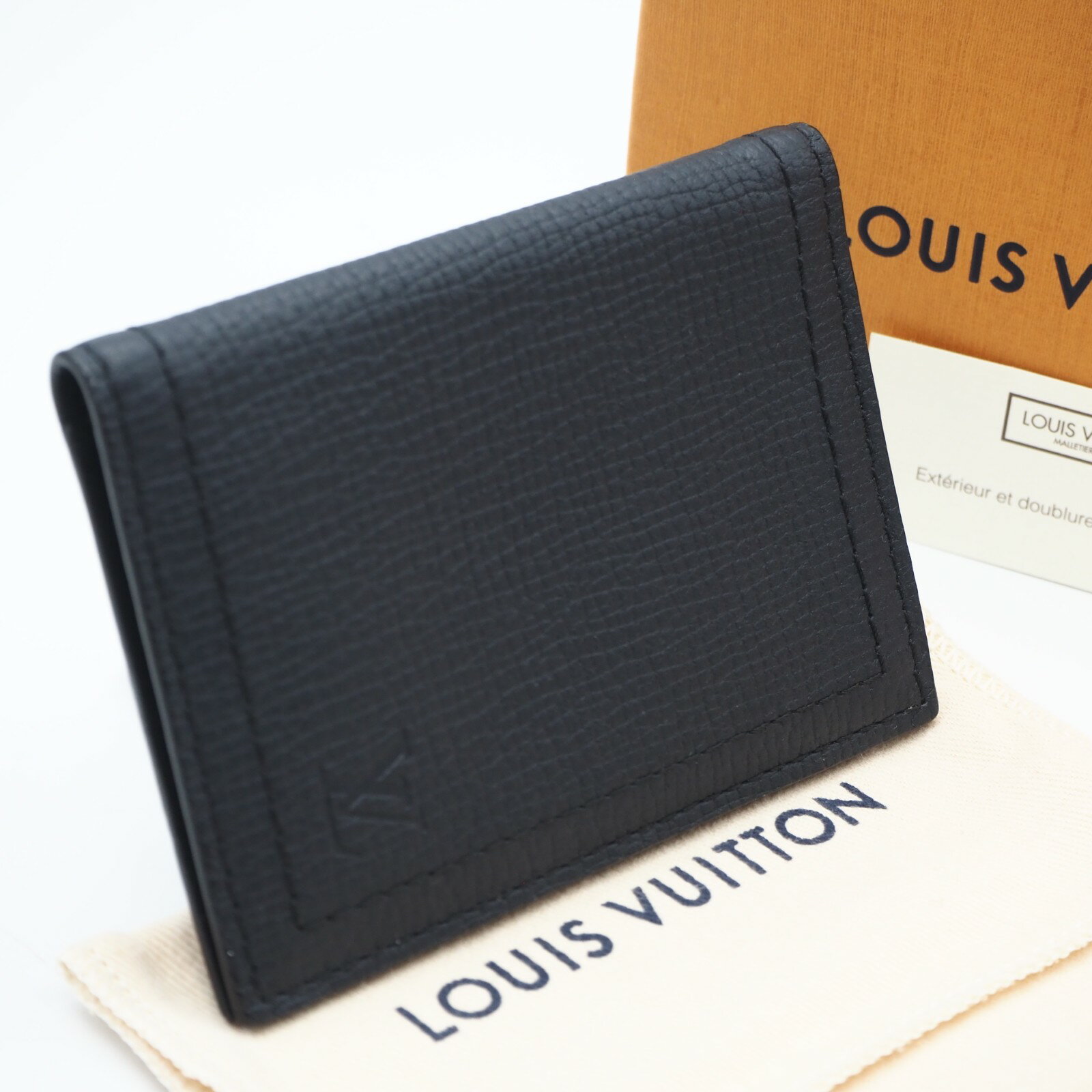 LOUIS VUITTON - ★3日以内返品可★ 美品 LOUIS VUITTON ルイ・ヴィトン ユタ オーガナイザードゥポッシュ M64140 カードケース ブラック カーフレザー メンズ【中古】